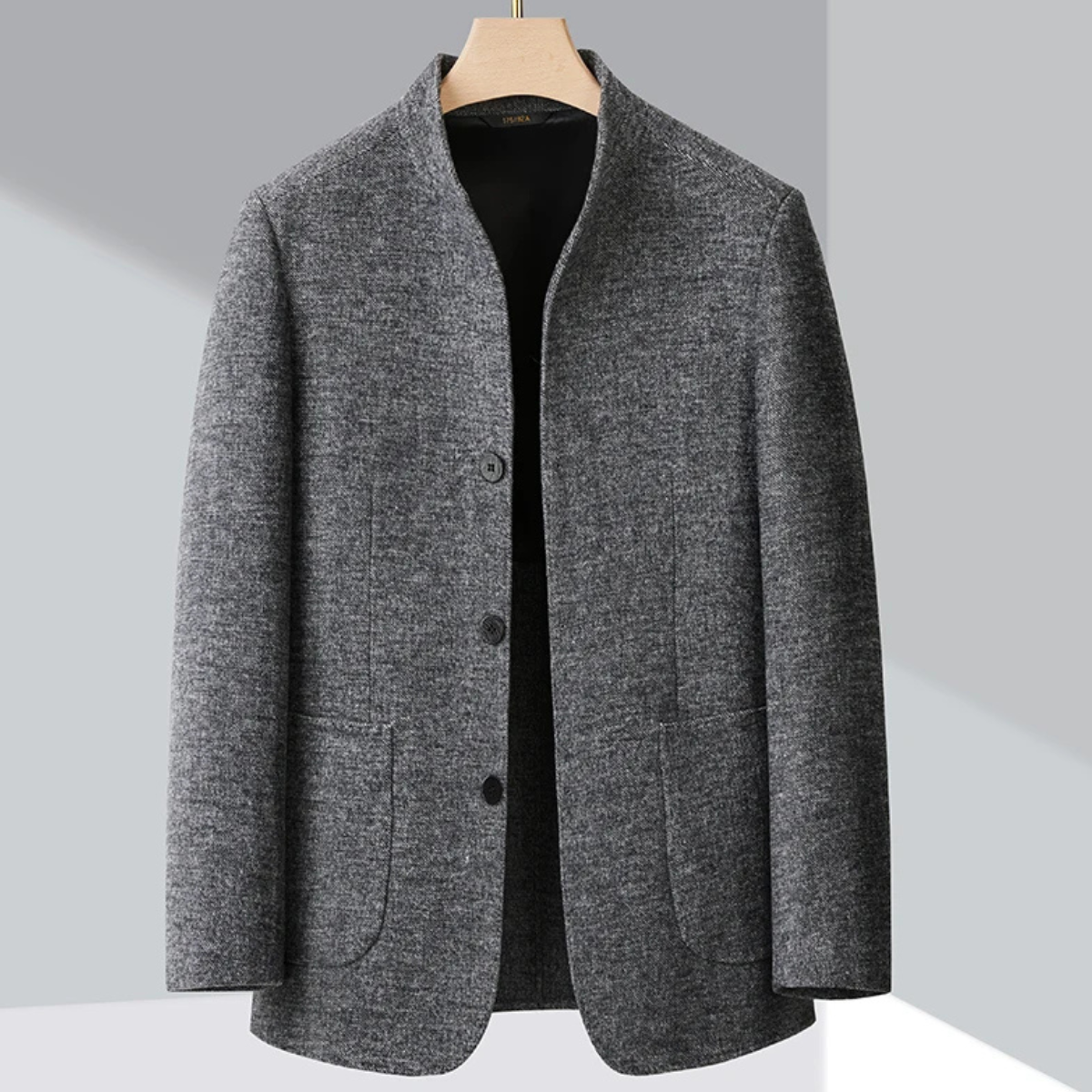 Le Blazer d'Affaires pour Hommes Alghero en Fleece Chaud avec Col Montant — 9