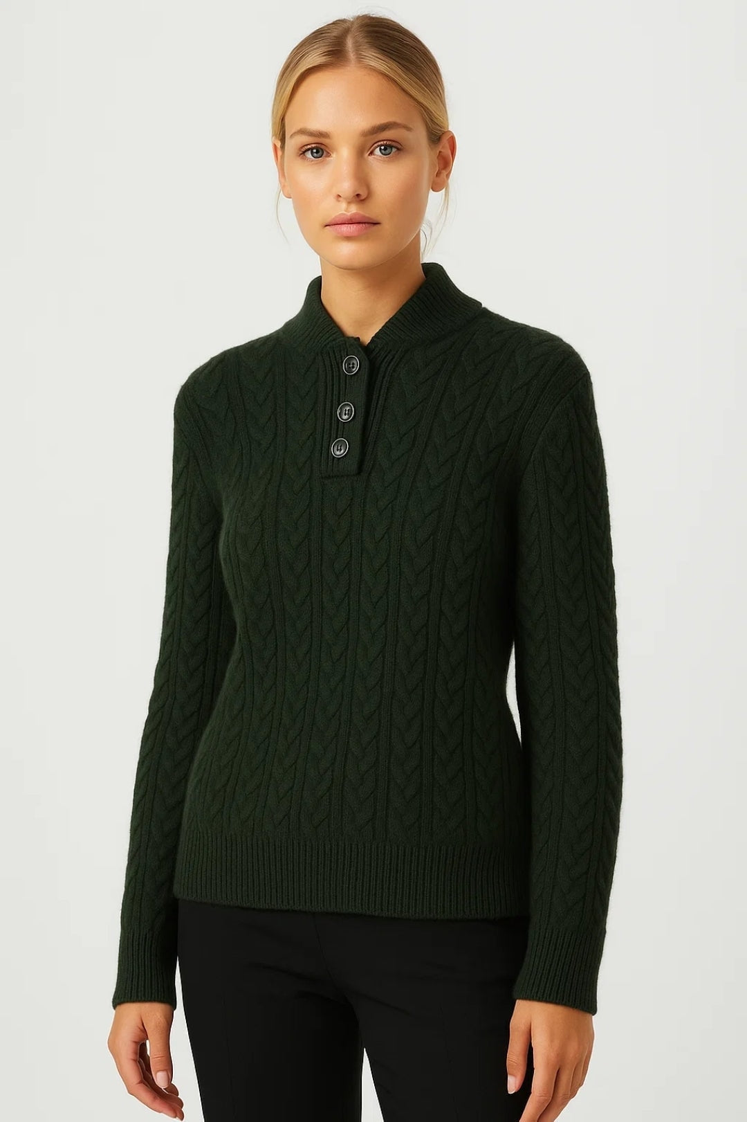 Ysella | Pull Torsadé d'Hiver à Col Châle pour Femme