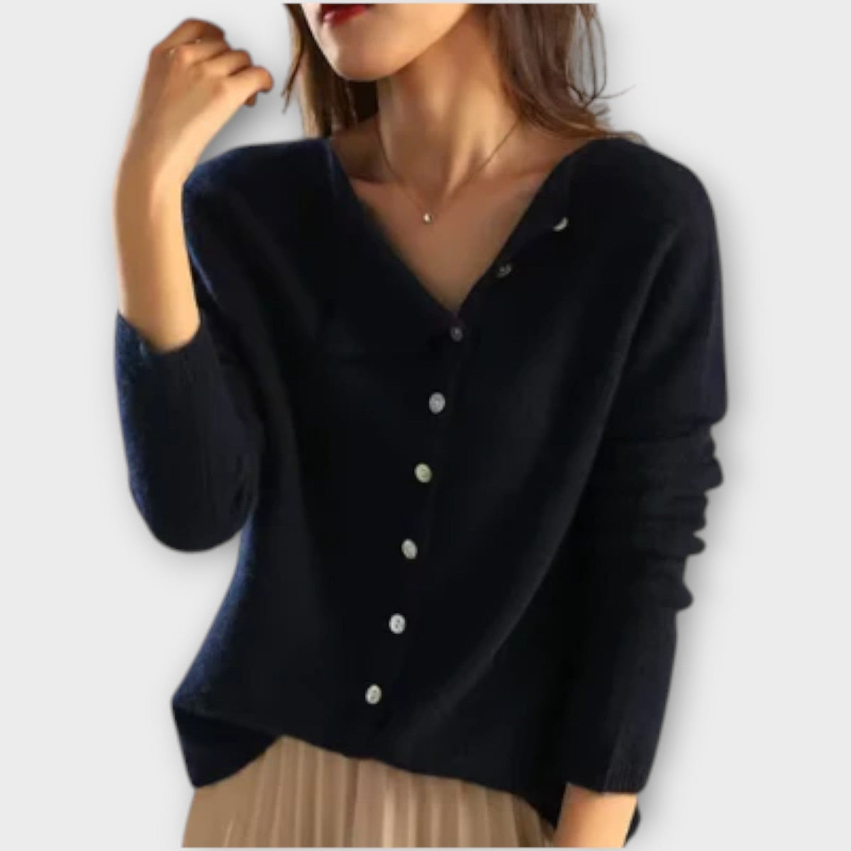 Paige | Cardigan Tricot à Boutons et Manches Longues pour Femme
