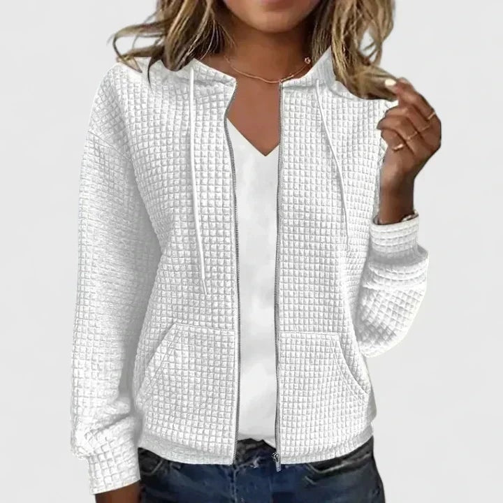 Alix | Veste Courte Zippée à Effet Matelassé