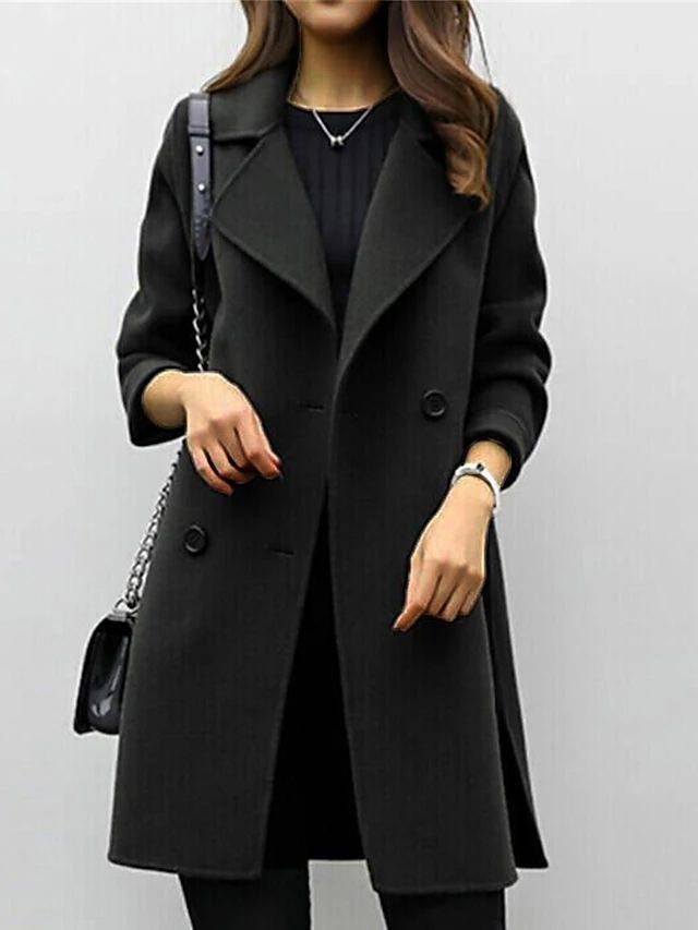 Christy | Manteau mi-long à double boutonnage pour femmes — 5