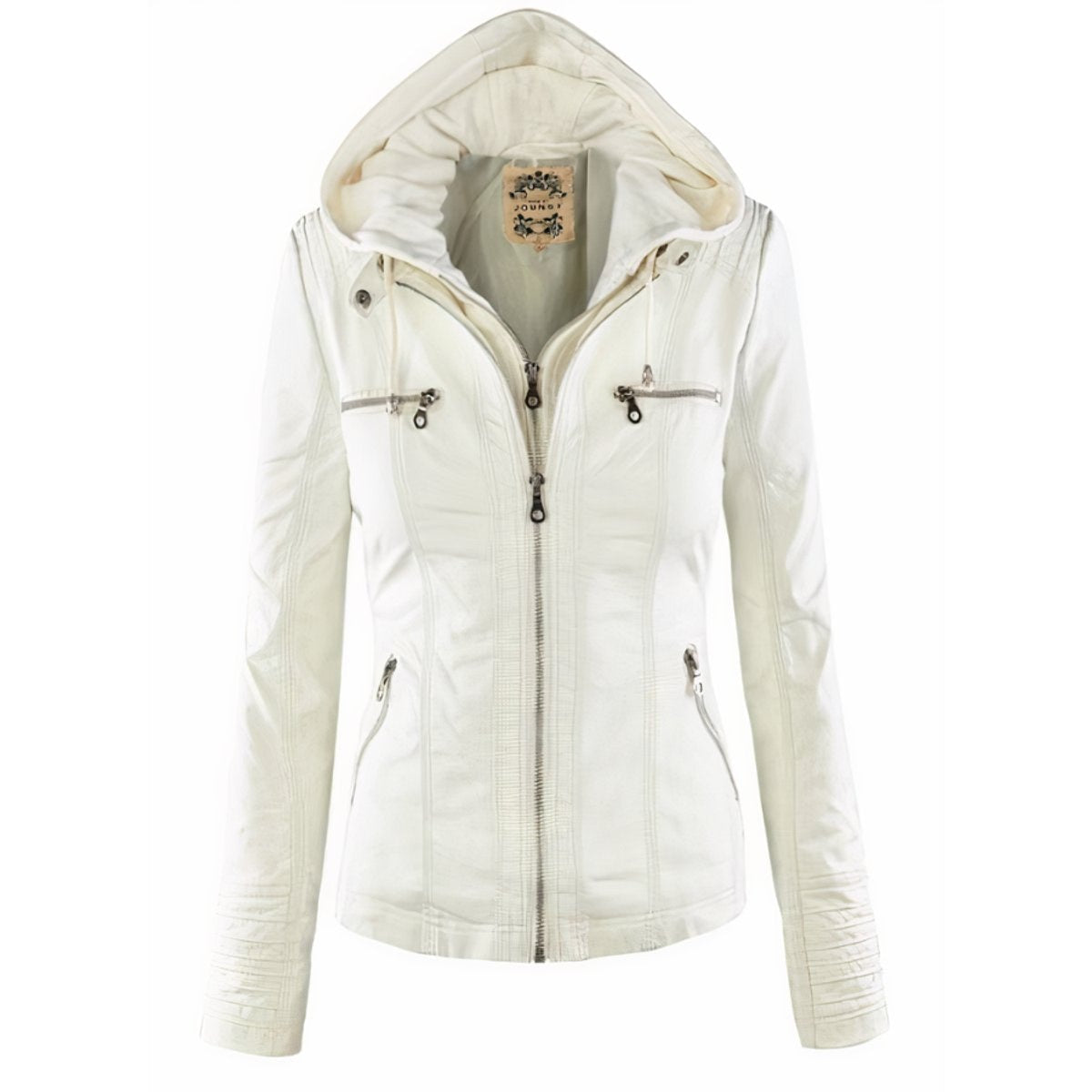 Blanca | Veste biker pour femme avec capuche amovible — 4