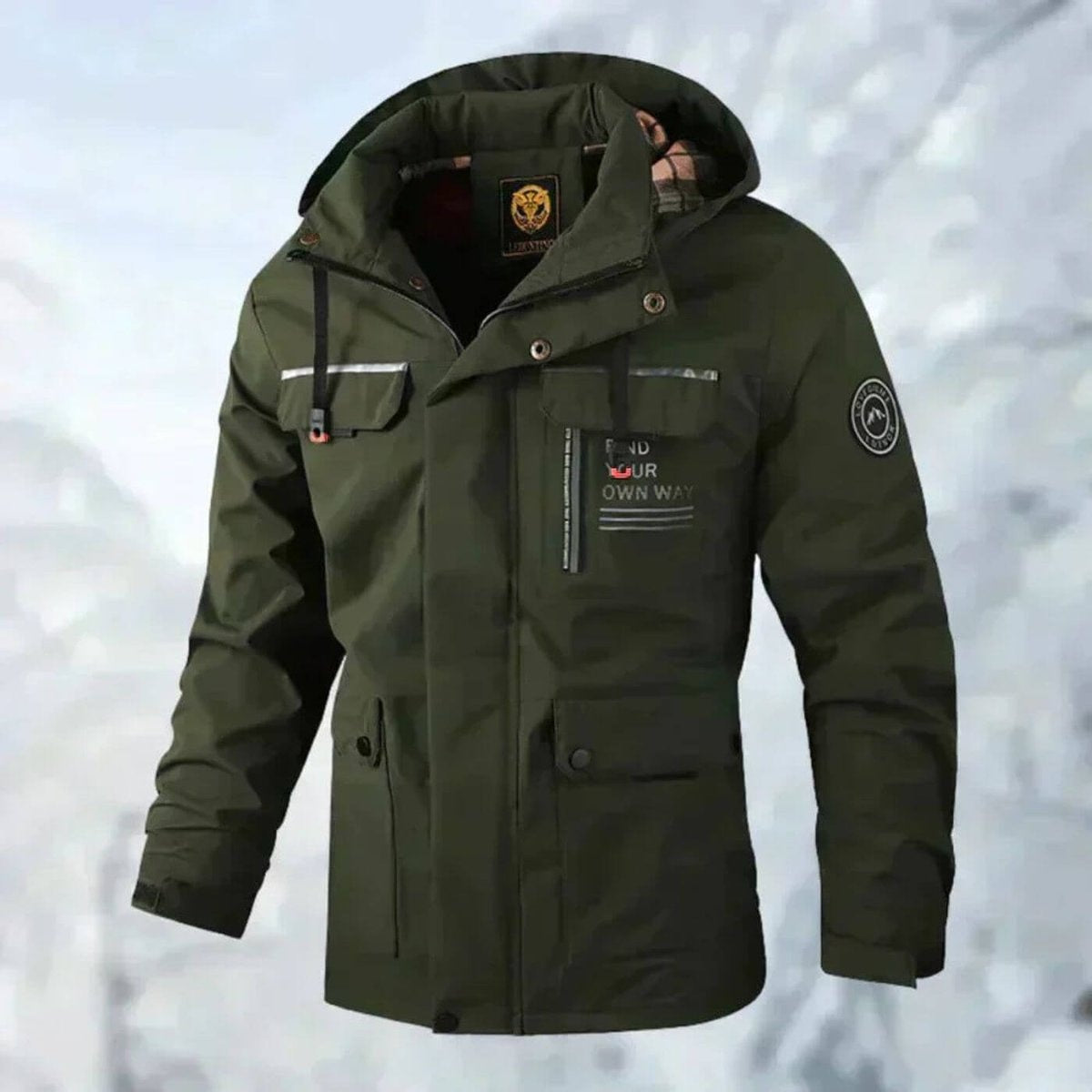 Alexander | Veste matelassée imperméable à capuche pour homme, parka coupe-vent pour extérieur — 7