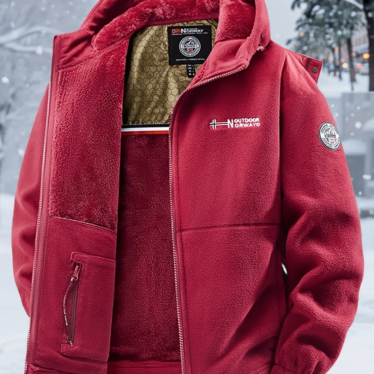 Hugo | Veste Polaire Doublée Chaude d'Hiver Zippée pour Homme