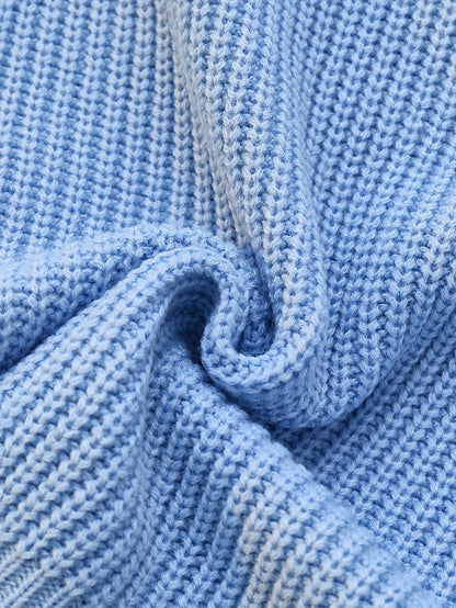 Pull confortable pour femme - Manches longues, col ras du cou, boutonnage sur le devant, couleur unie, coupe ample, convient pour une tenue décontractée automne/hiver, pull décontracté pour femme — 8