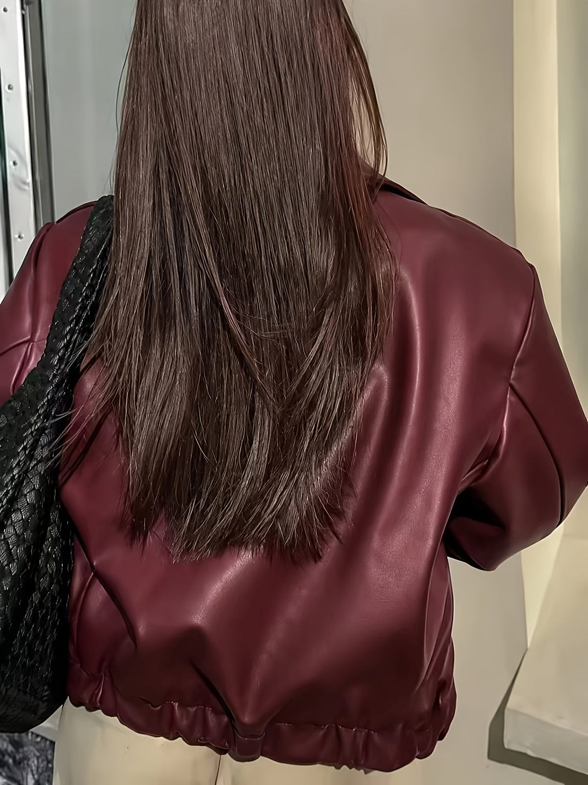 Veste en similicuir décontractée et tendance pour femmes — 4