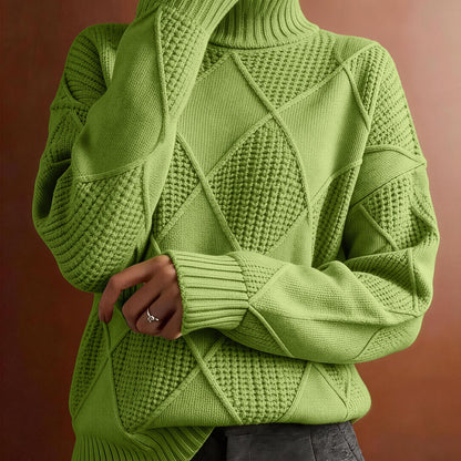 Grande Taille - Pull à Col Montant Décontracté Grande Taille — 17