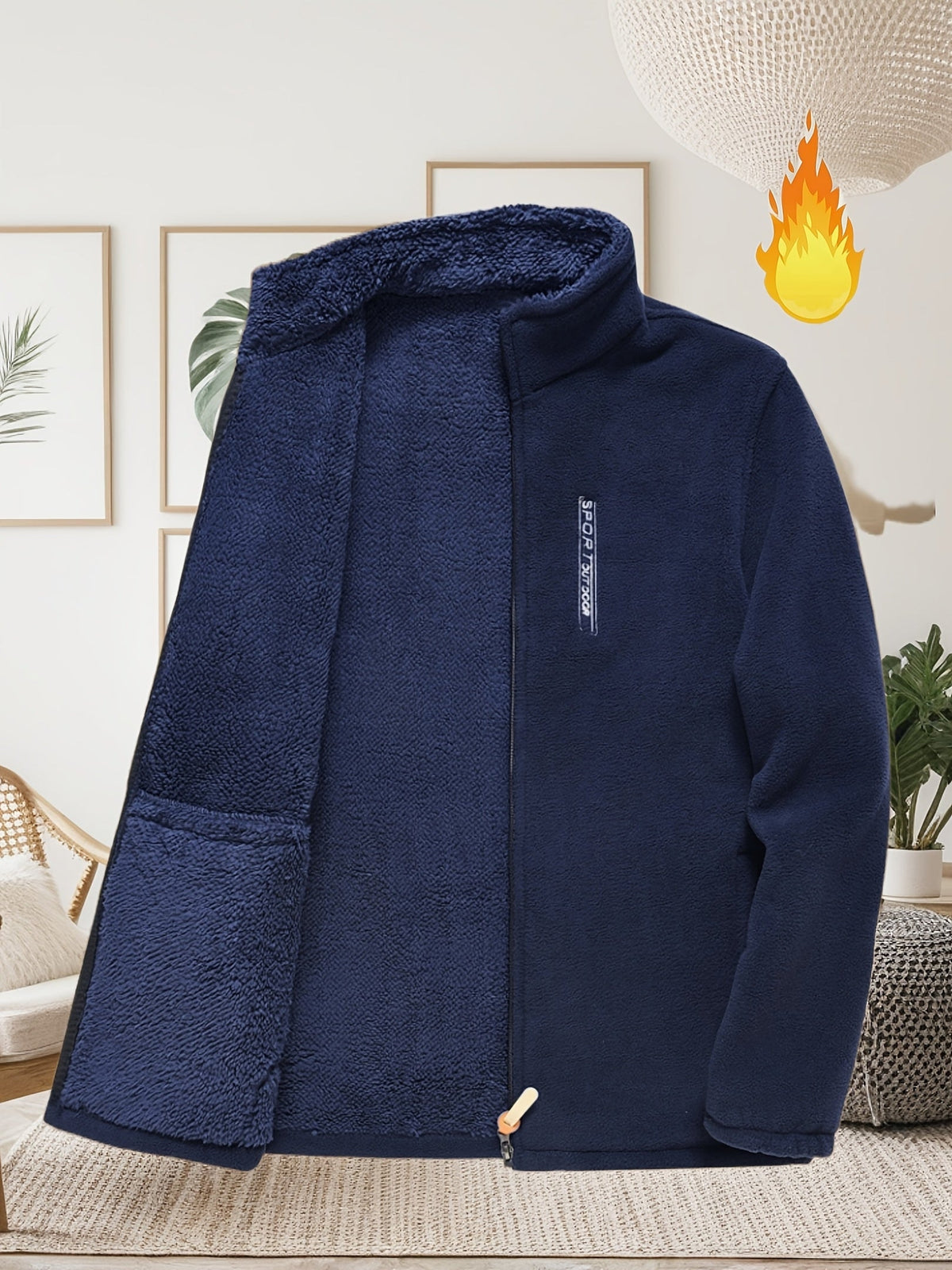 Nouvelle veste doublée en polaire, plusieurs couleurs disponibles, facile à assortir, manteau d'automne et d'hiver pour femmes, manteau décontracté de couleur unie doublé en polaire et épaissi — 3