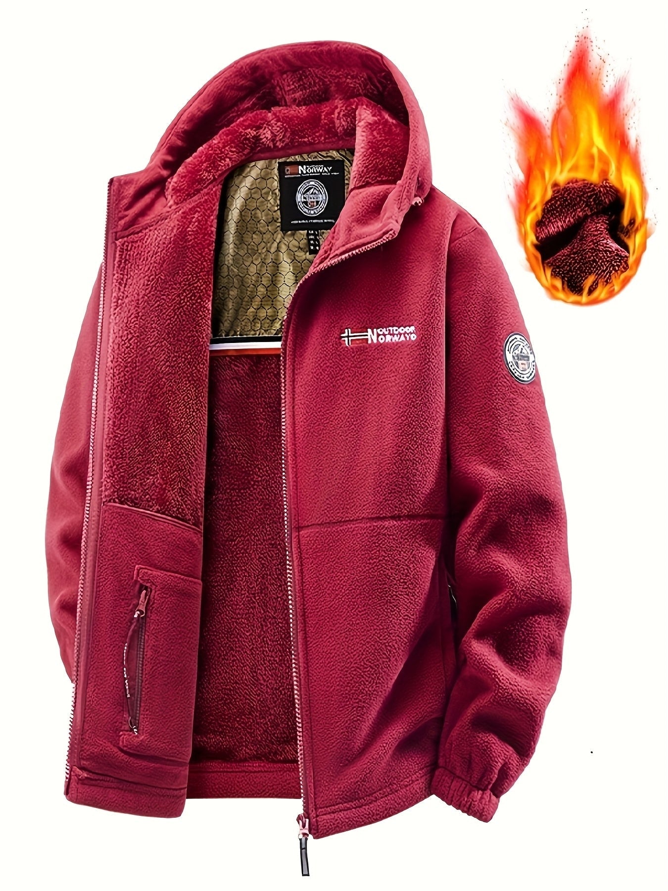 [Shu Le Shui OBM] Nouveaux produits de Pâques en ligne ! Nouveaux vestes d'automne et d'hiver doublées et épaissies en polaire, tissu polaire à la mode, doublure en graphène, décontractées, à la mode, énergiques et polyvalentes, adaptées aux scénarios de — 3