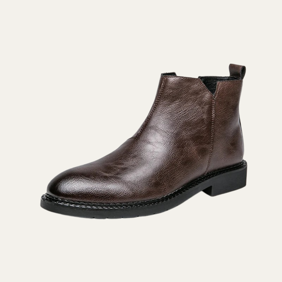 The Etna Rosso Men’s Classic Genuine Leather Ankle Shoes — 10