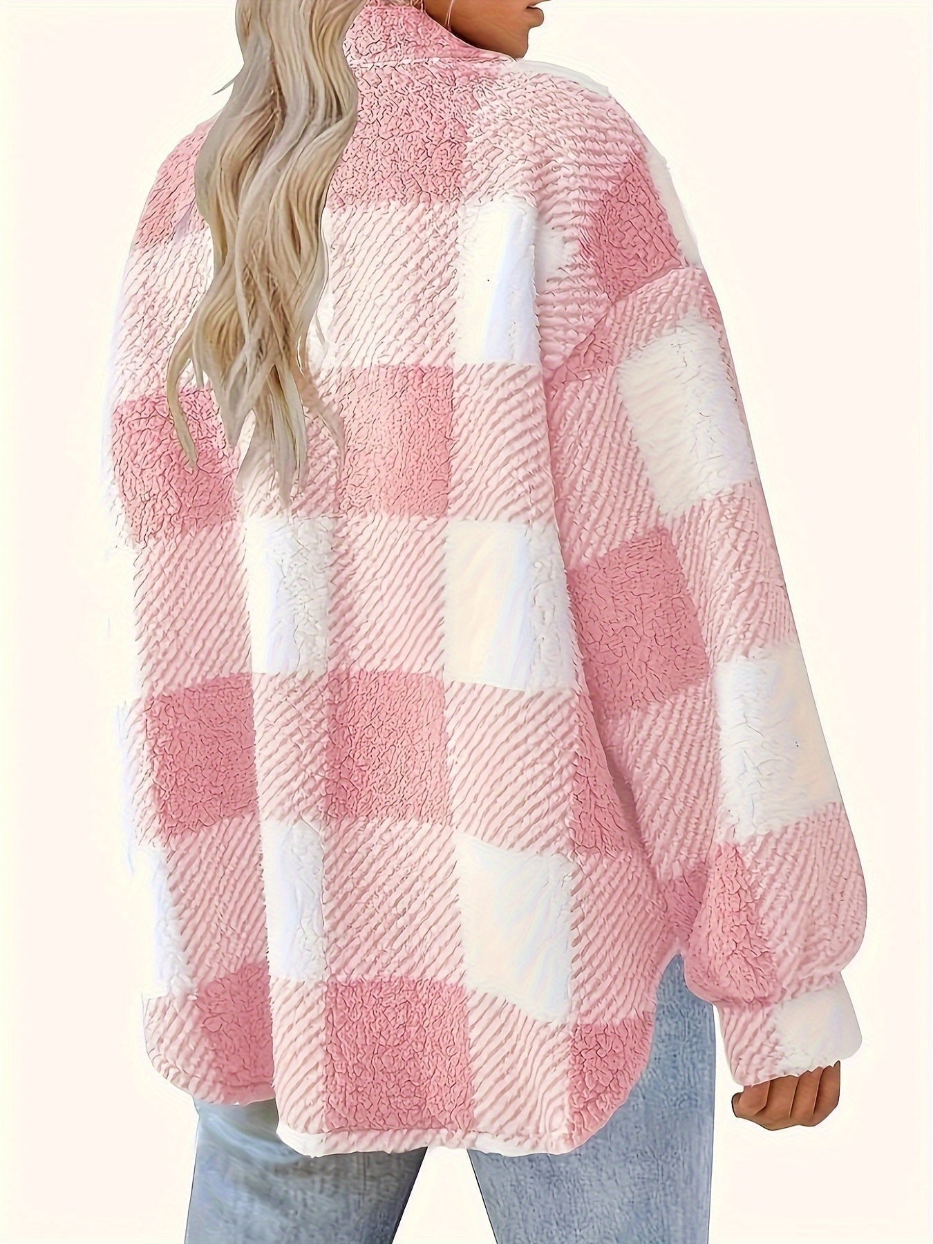Isabella | Blazer à Carreaux Rose et Blanc pour Femme