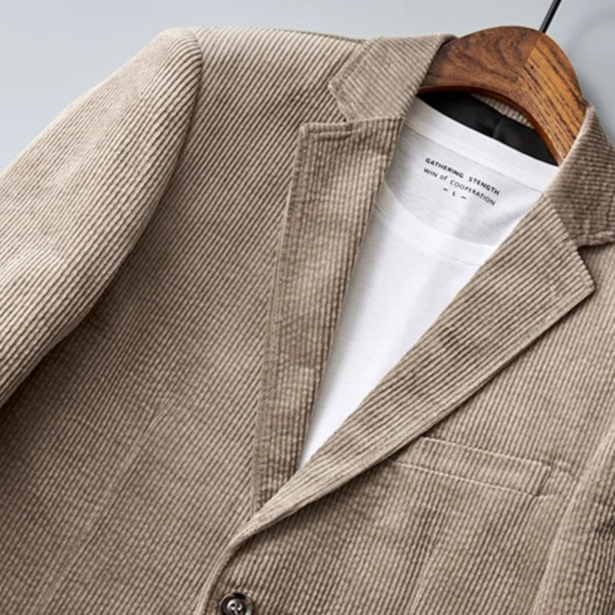 Le Costume Blazer en Velours Côtelé Ajusté pour Homme Giglio — 4