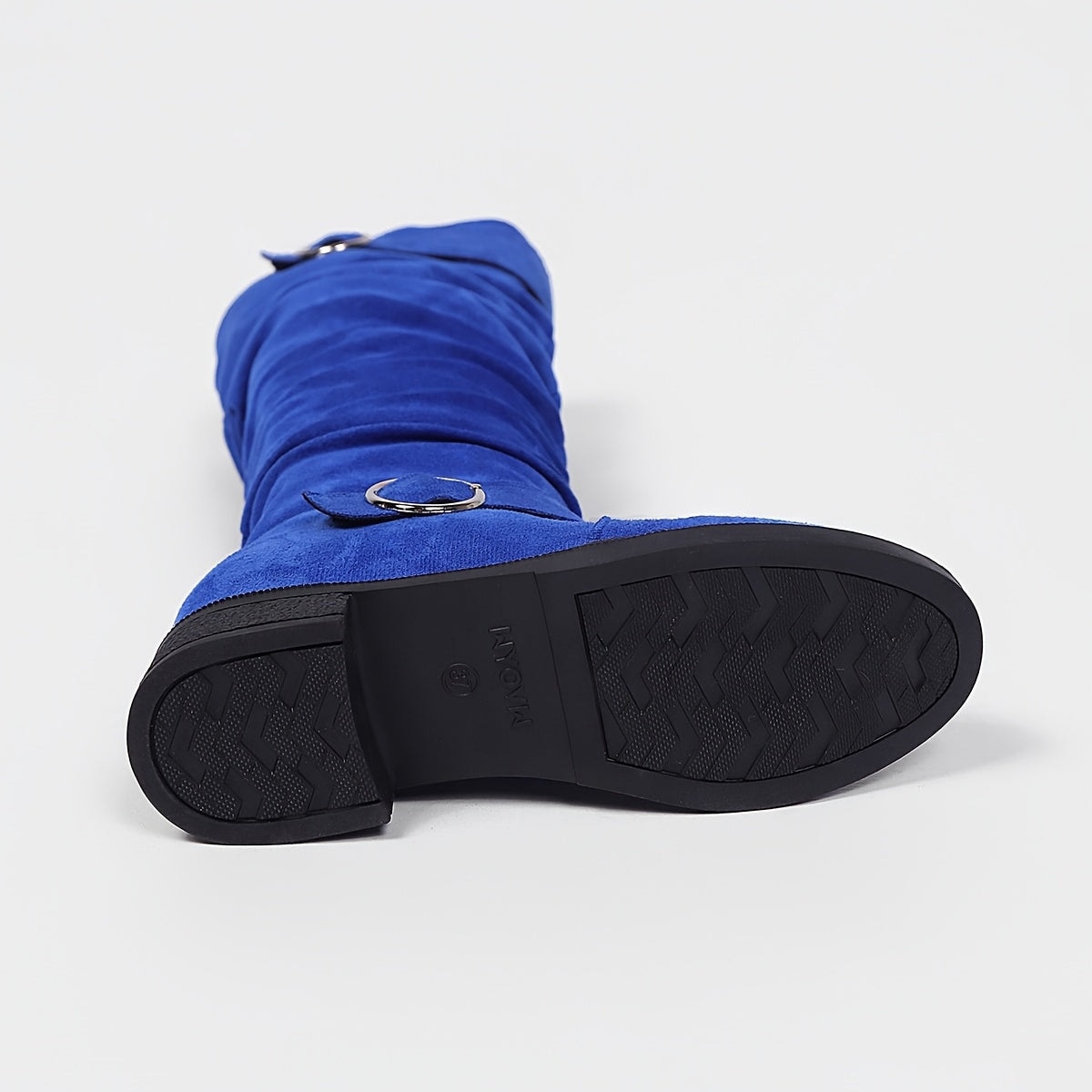 Bottes Classiques pour Femmes à Double Boucle, Design Plissé, Semelle Épaisse Confortable et Chaude, Doublure en Peluche, Souples et Polyvalentes, Chaussures pour Femmes — 16