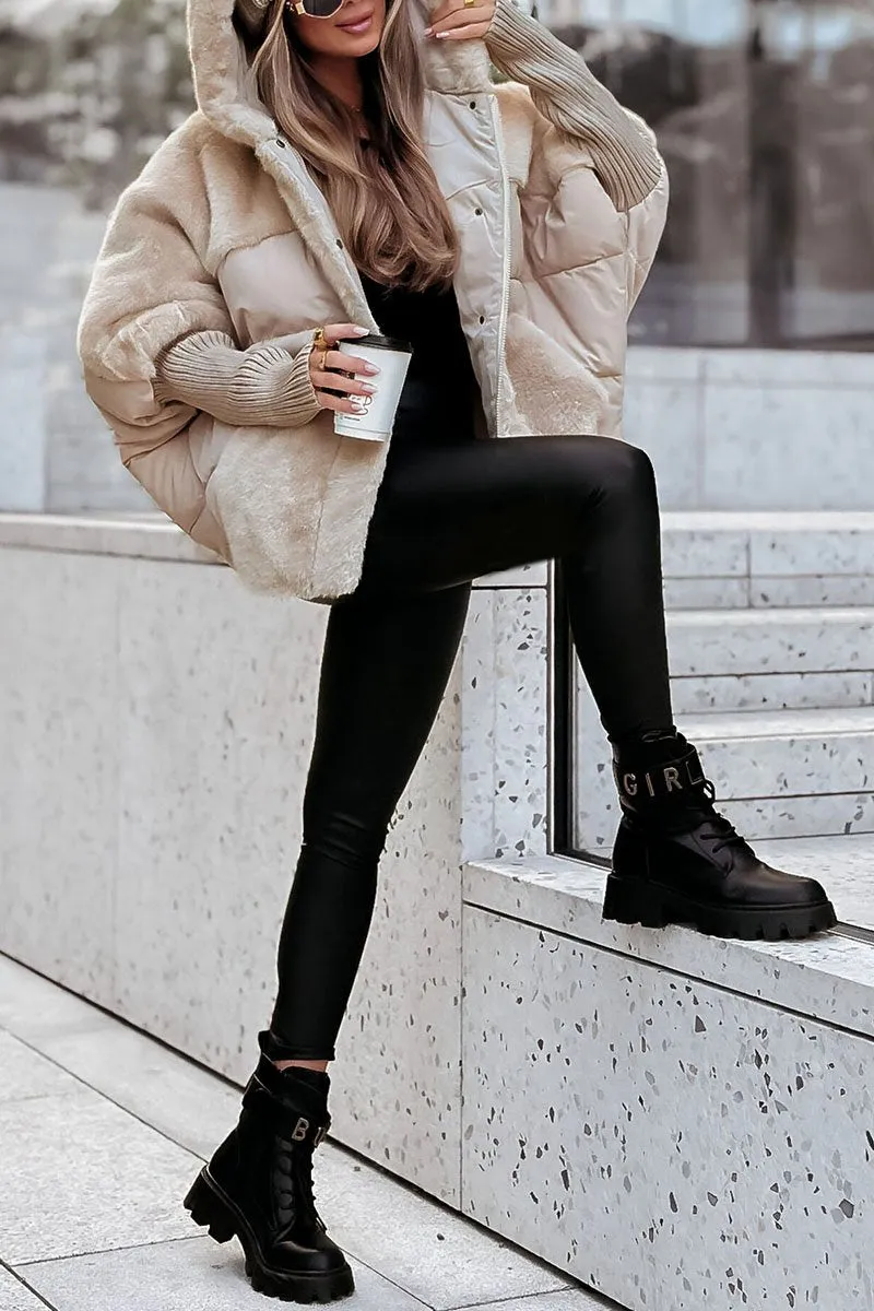 Candela | Chaqueta acolchada con pelo sintético y capucha mujer — 6