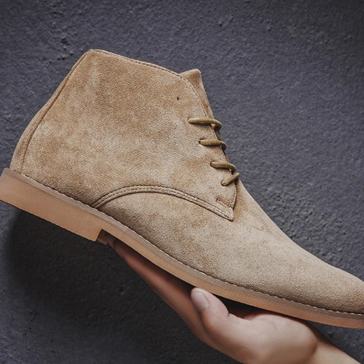 The Dockside Men’s Casual Suede Lace Up Ankle Boots — 10