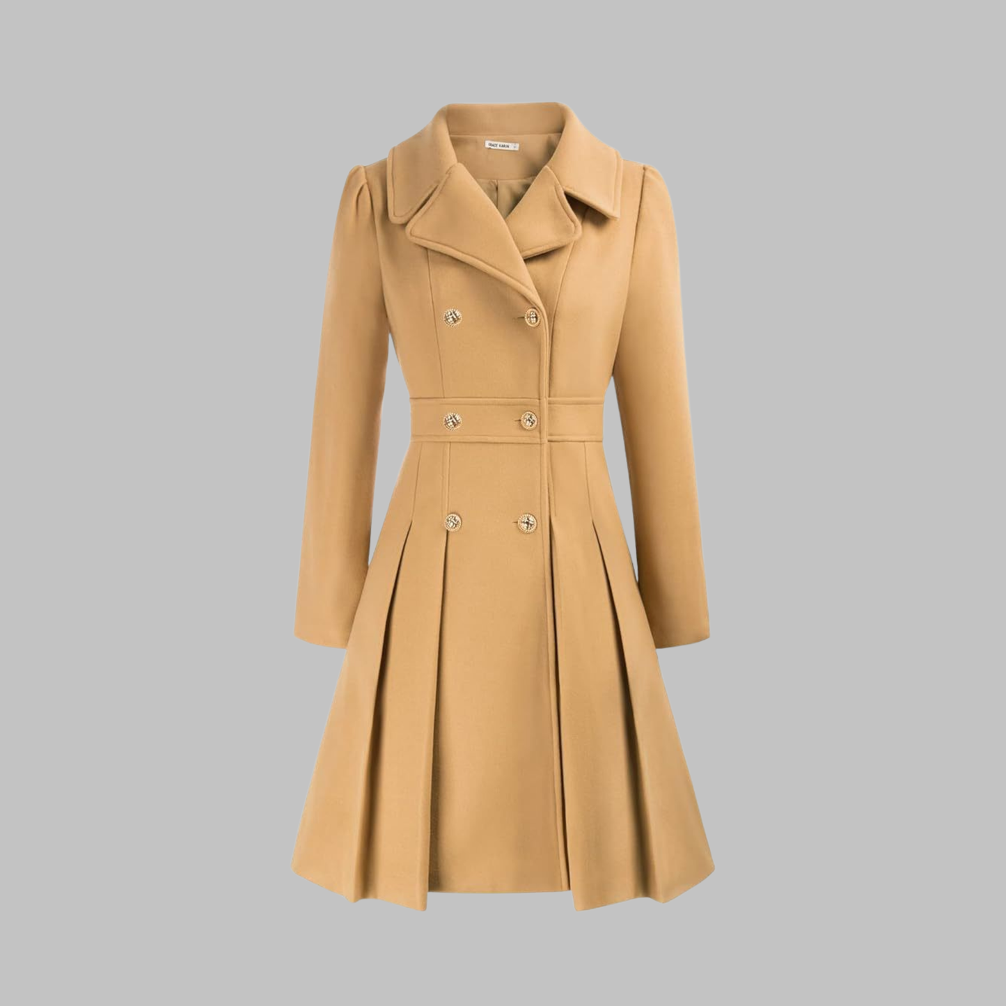 Amelia - Elegant Long Sleeve Coat — 14