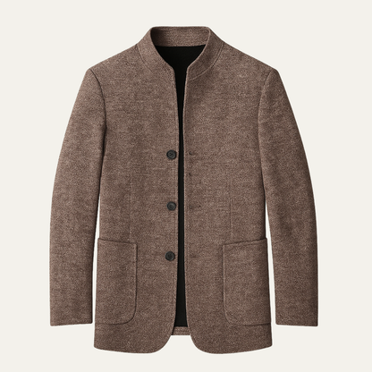 Le Blazer d'Affaires pour Hommes Alghero en Fleece Chaud avec Col Montant — 1