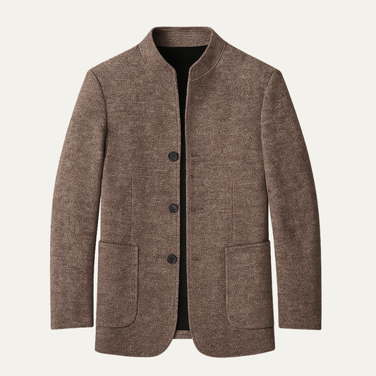 Le Blazer d'Affaires pour Hommes Alghero en Fleece Chaud avec Col Montant — 1