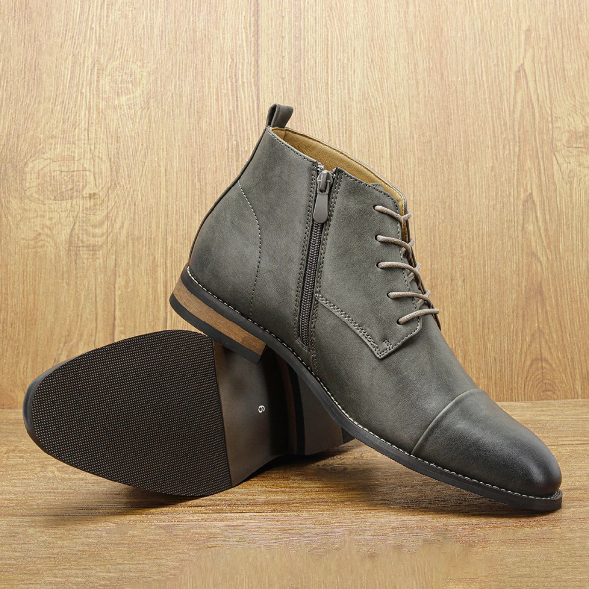 The Briarstone Men’s Leather Lace Up Smart Casual Ankle Boots — 6