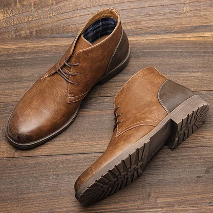 The Elderpine Men’s Elegant Vintage Smart Leather Boots — 4