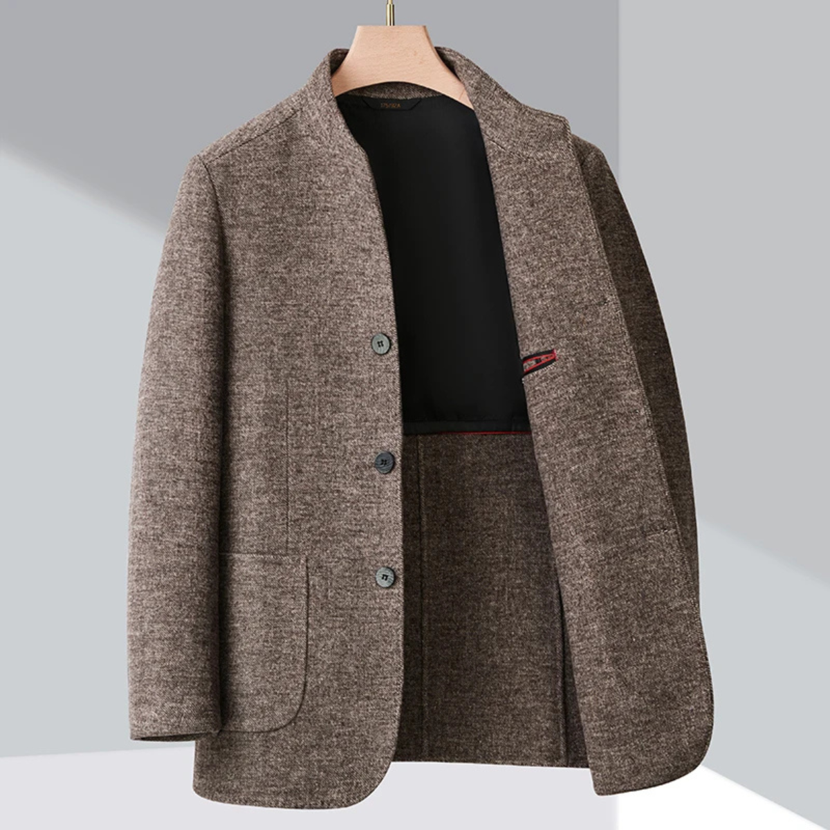 Le Blazer d'Affaires pour Hommes Alghero en Fleece Chaud avec Col Montant — 3