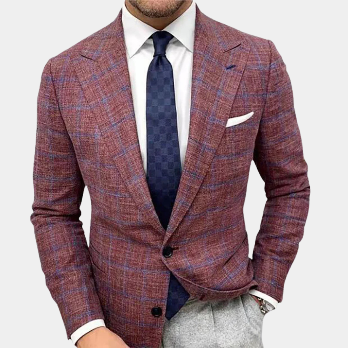 Le Blazer à Carreaux Classique Ajusté pour Hommes Willoughby — 5
