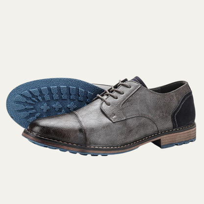 The Monferrato Men’s Retro Lace Up Leather Oxford Shoes — 14