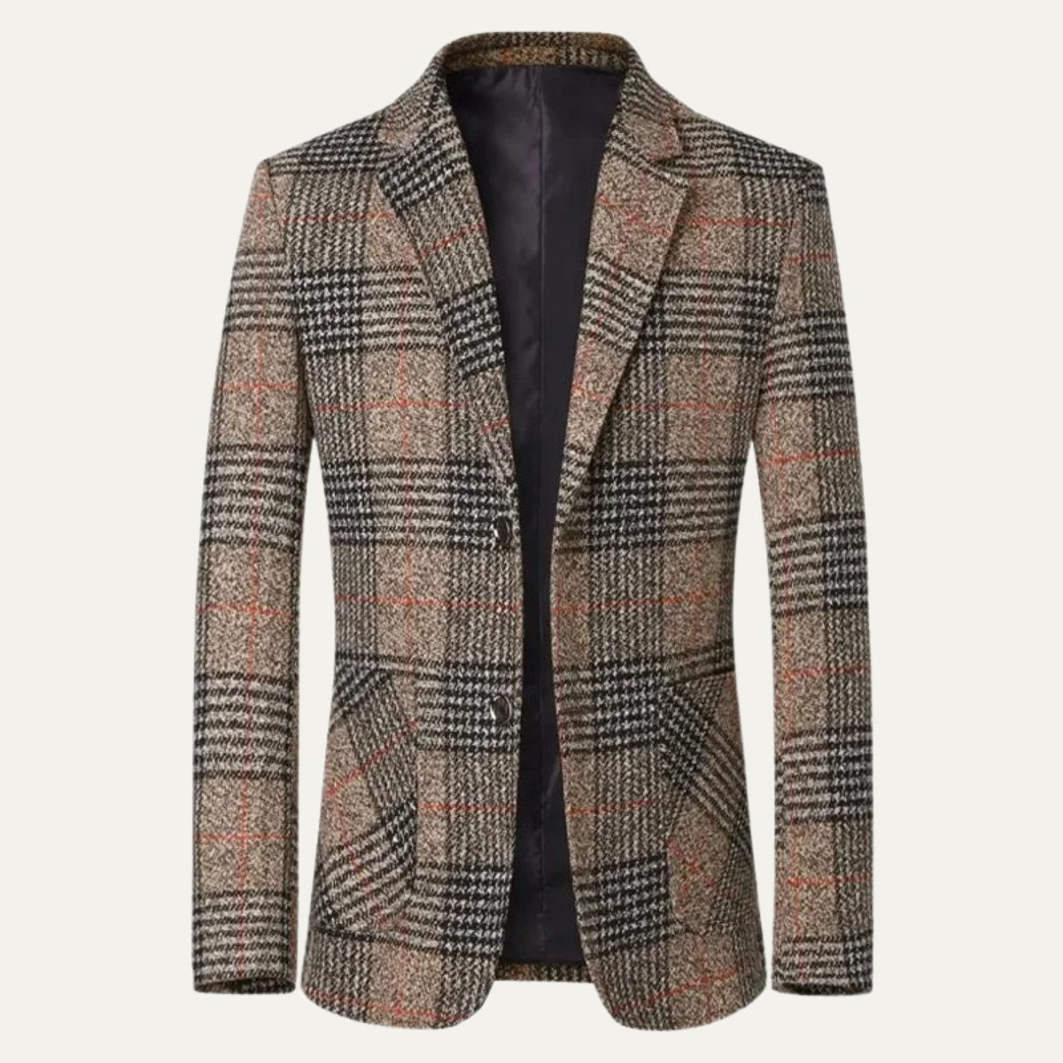 Le Blazer en Tweed à Carreaux Slim Fit Monopoli pour Hommes — 1