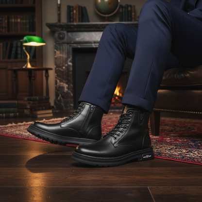 The Lipari Men’s Durable Non Slip Leather Ankle Boots — 7