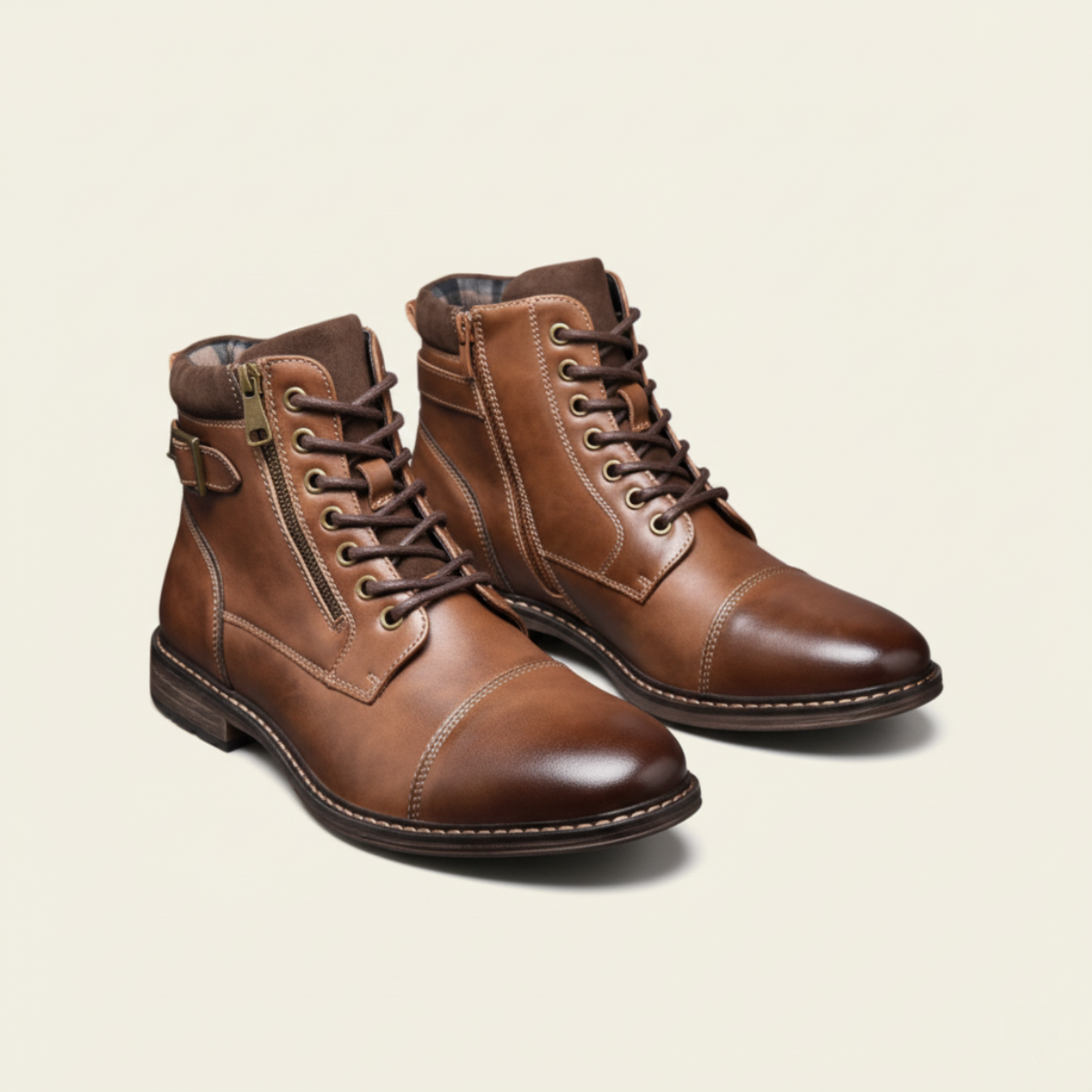 The Brescia Men’s Casual Vintage Leather Ankle Boots — 3