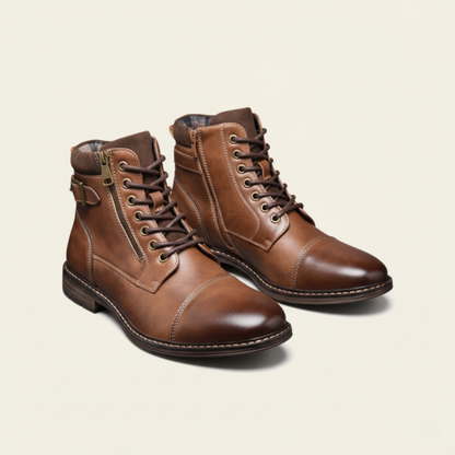 The Brescia Men’s Casual Vintage Leather Ankle Boots — 3