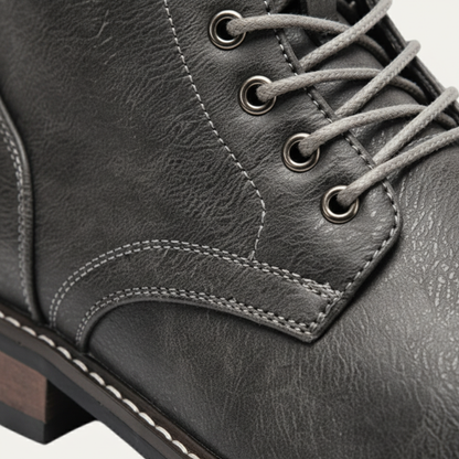 The Porto Cervo Men’s Durable Leather Lace Up Ankle Boots — 4