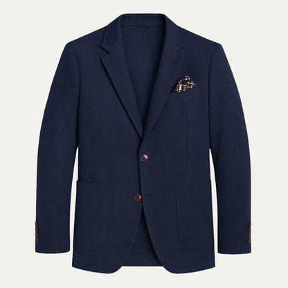 Veste Blazer en Laine Tweed à Rayures Herringbone pour Hommes Gravedona — 1