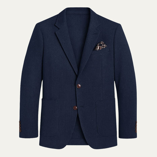 Veste Blazer en Laine Tweed à Rayures Herringbone pour Hommes Gravedona — 1