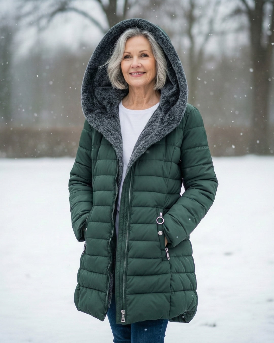 Grace - Warm Fleece Puffer Jacket — 1