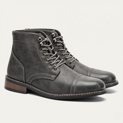 The Porto Cervo Men’s Durable Leather Lace Up Ankle Boots — 1