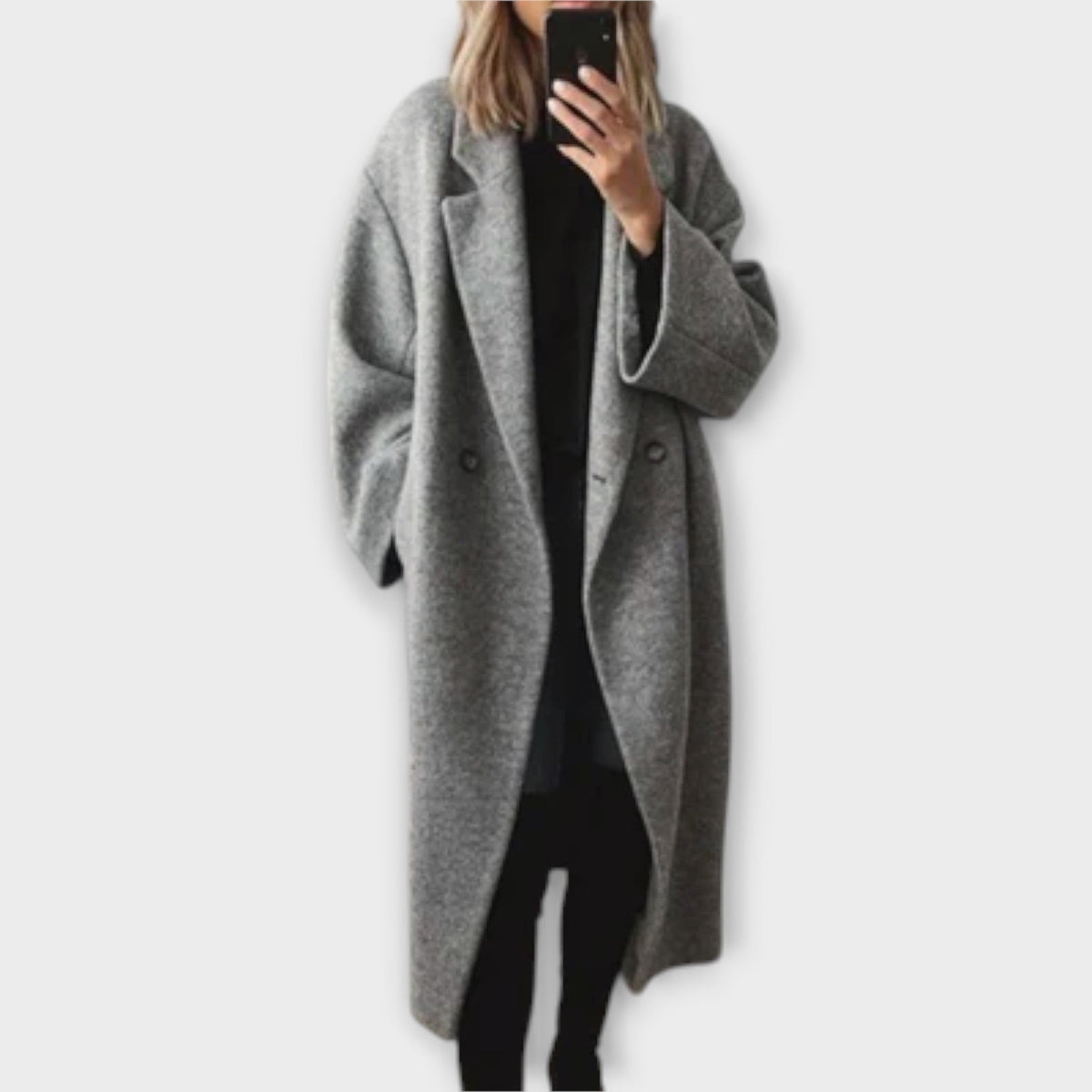 Jennifer | Manteau Blazer Mi-Long à Revers Larges pour Femme