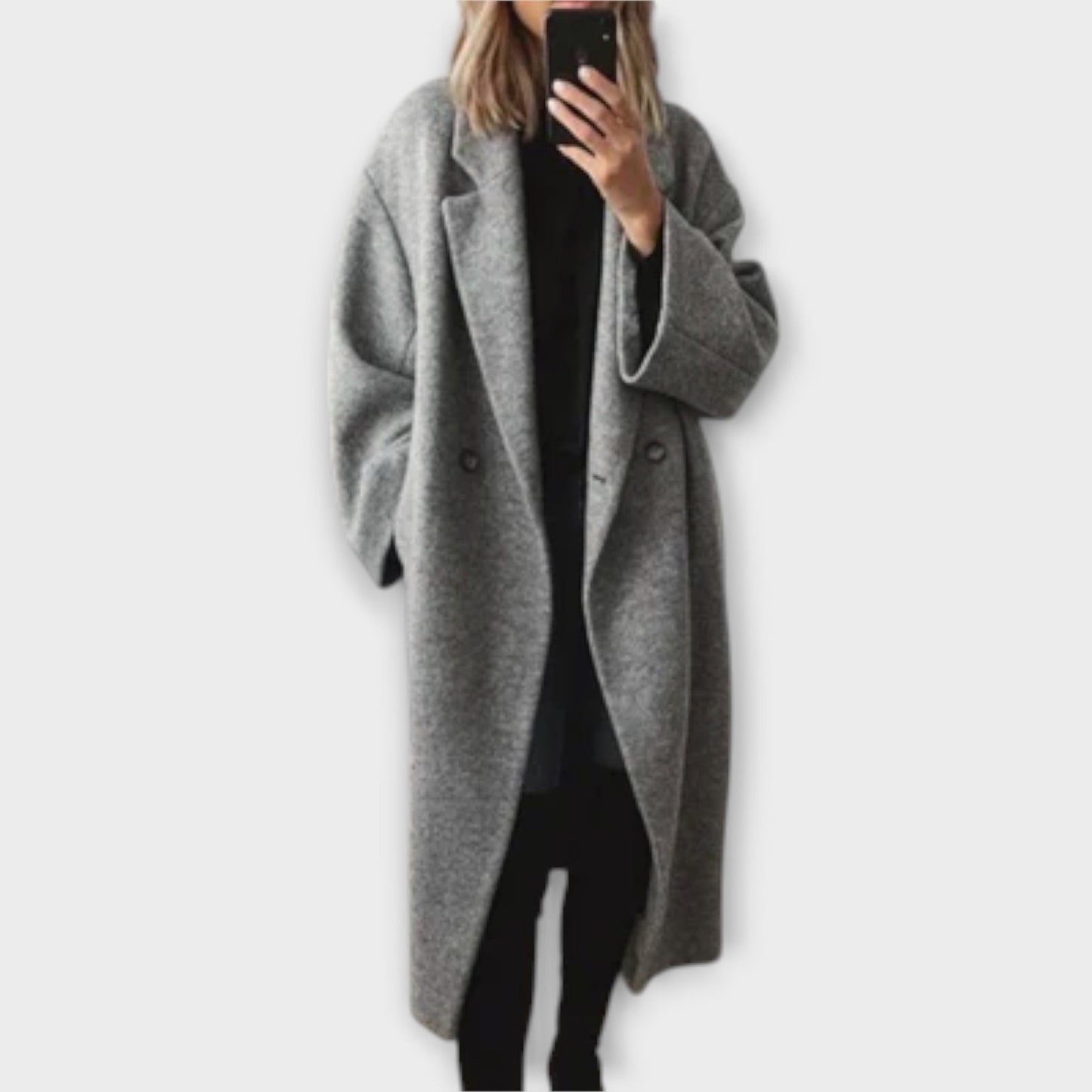 Jennifer | Manteau Blazer Mi-Long à Revers Larges pour Femme