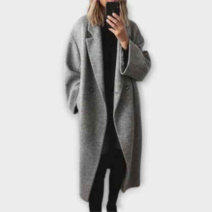 Jennifer | Manteau Blazer Mi-Long à Revers Larges pour Femme
