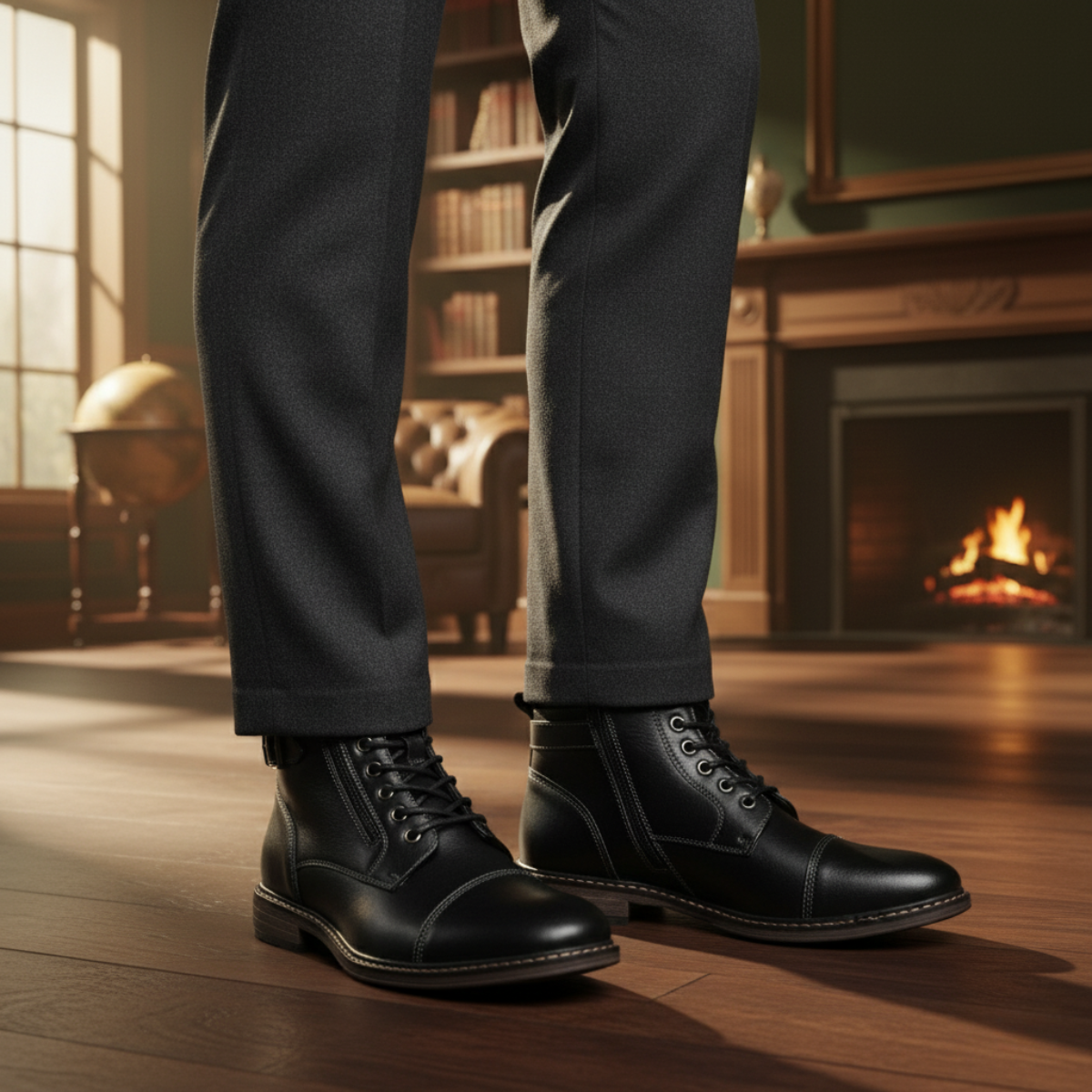 The Brescia Men’s Casual Vintage Leather Ankle Boots — 10