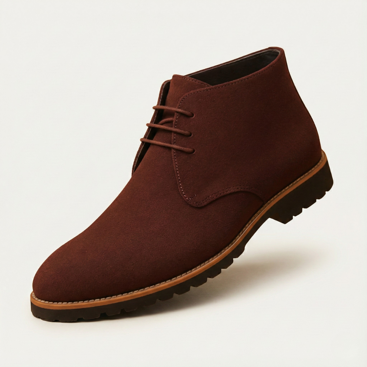 The Remington Men’s Casual Suede Chukka Dress Boots with Rubber Sole — 7