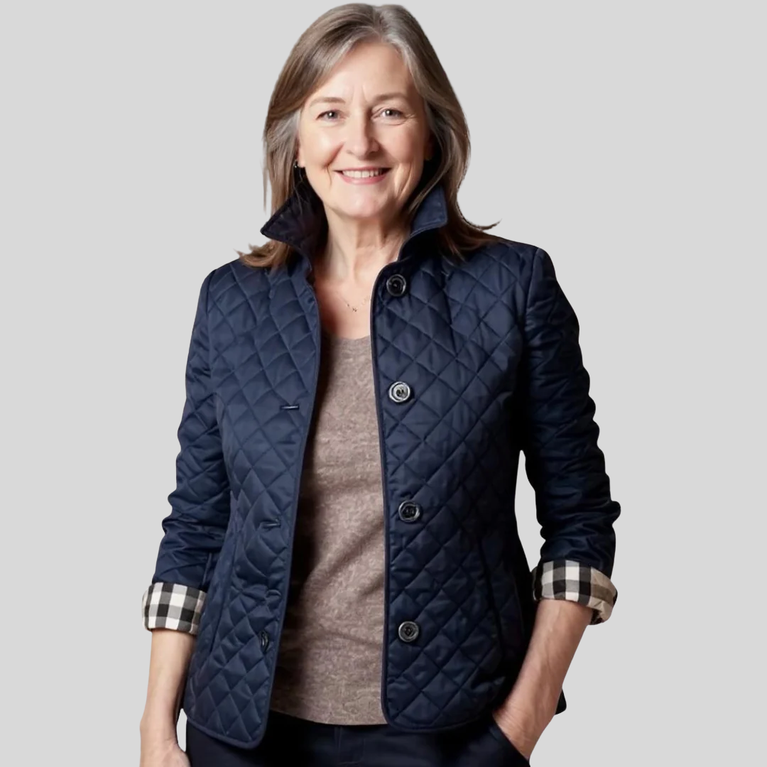 Diana | Veste Matelassée Courte à Col Chemise pour Femme
