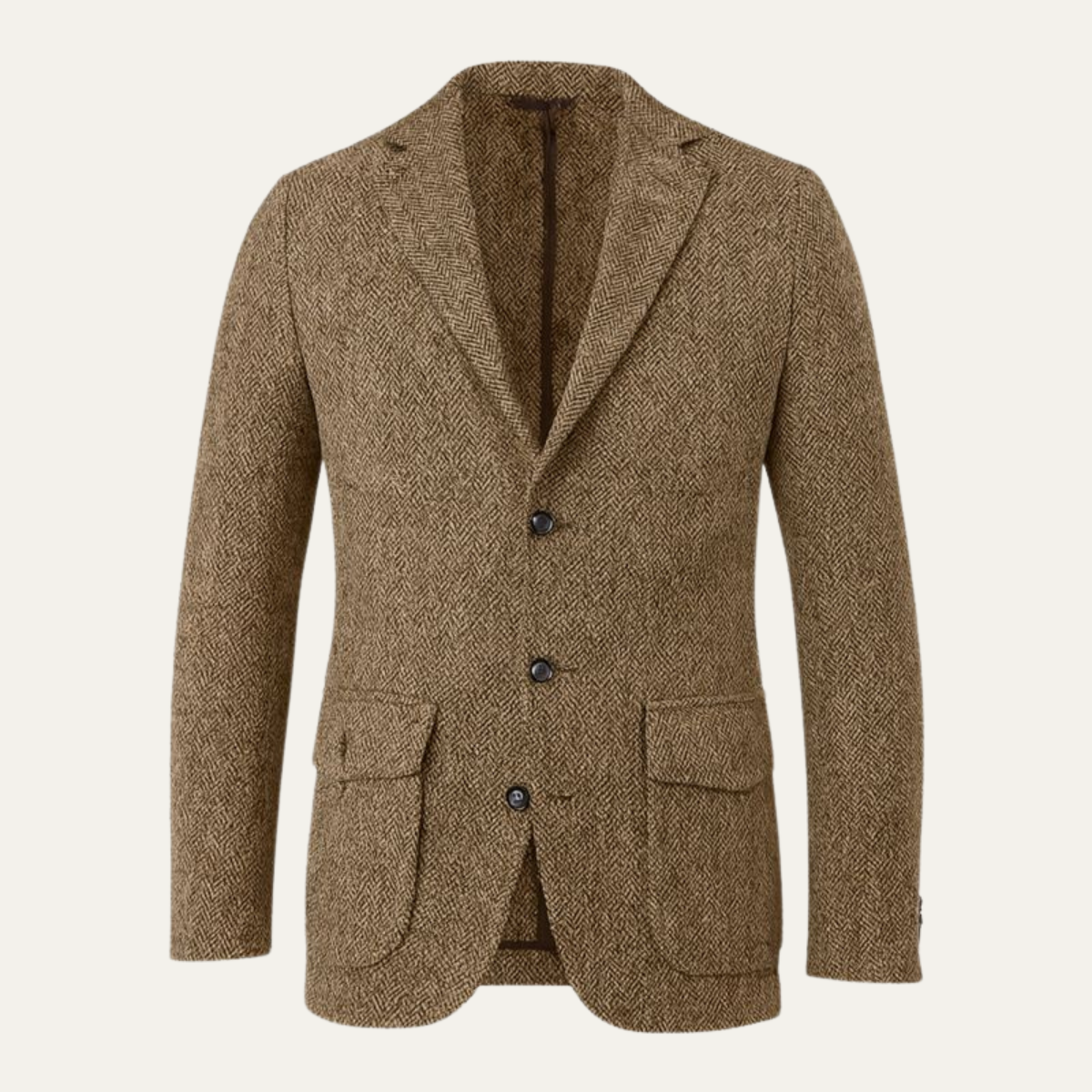 Le Blazer en Laine Herringbone à Boutonnage Simple pour Homme Soveria — 5
