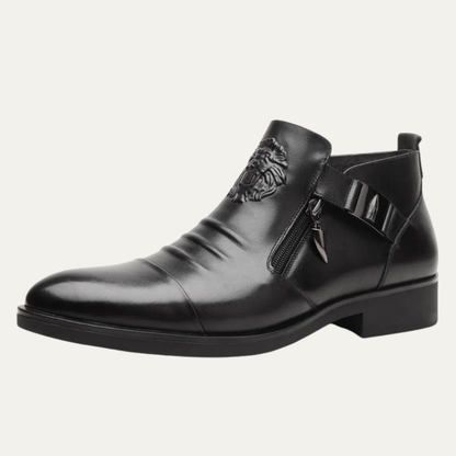 The Barbaresco Men’s Pointed Toe Leather Ankle Boots — 1
