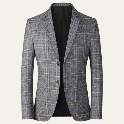 Marius | Blazer de Costume Ajusté à Revers Cranté pour Homme - Gris Prince-de-Galles