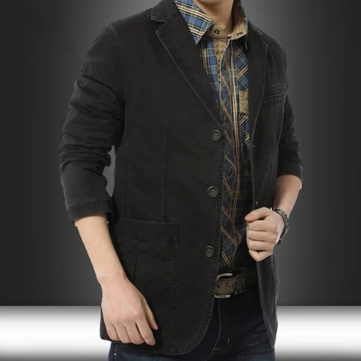 Le Blazer en Coton Léger Ajusté pour Hommes Siracusa — 8