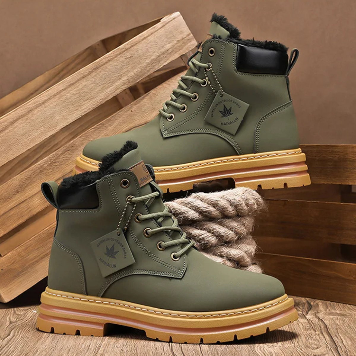 The Silverlake Men’s Cozy Fur Lined Insulated Snow Boots — 11