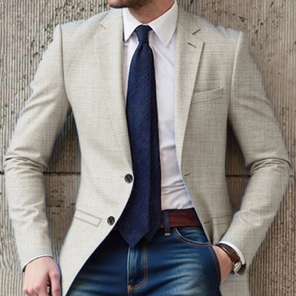 Le Blazer en Coton Slim Fit Décontracté Chic pour Homme Brenton — 3
