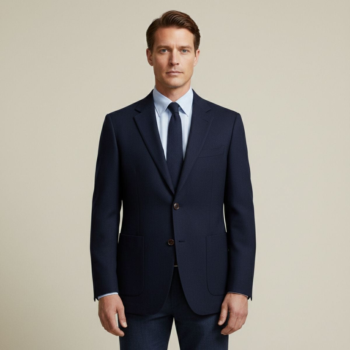 Veste Blazer en Laine Tweed à Rayures Herringbone pour Hommes Gravedona — 2