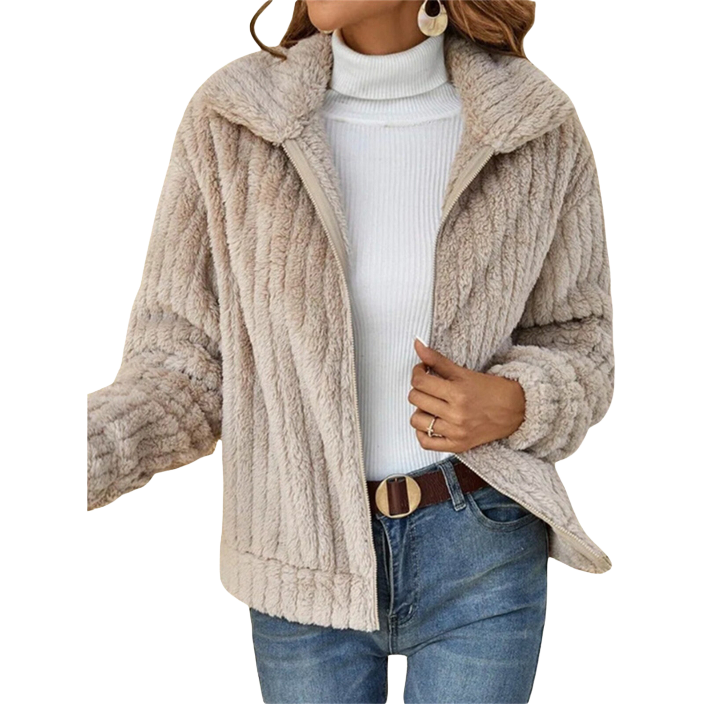 Jeanette | Veste Oversize Décontractée à Col Chemise pour Femme